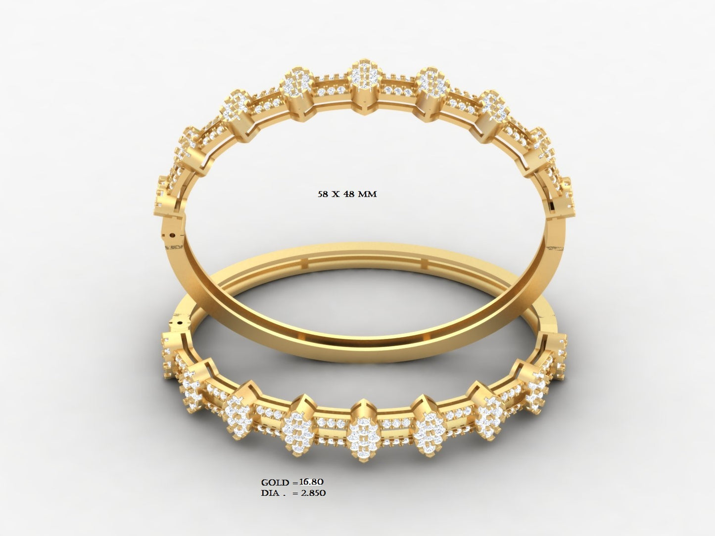 Bangle with 3 Carats